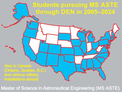 USC students pursuing MS in astronautical engineering